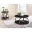 Table basse ronde en nickel