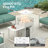 Outdoor Aluminum Patio Furniture Set, 5-Seats Patio Conversation Sofa Set with 45,000 BTU Fire Pit Table -266519450-266519453