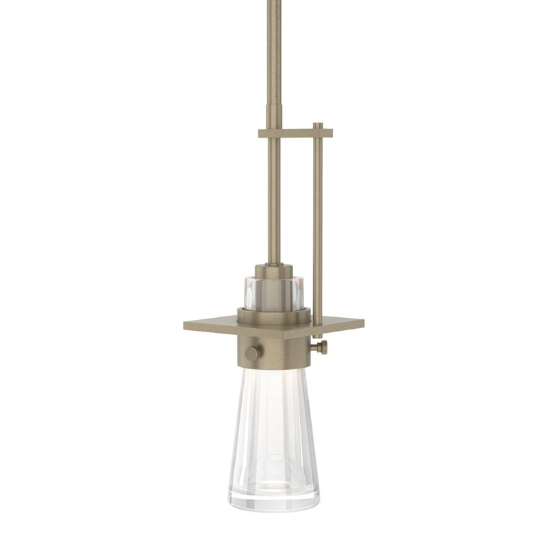 Erlenmeyer Mini Pendant, Soft Gold, Small: 12.5" - 57.5"
