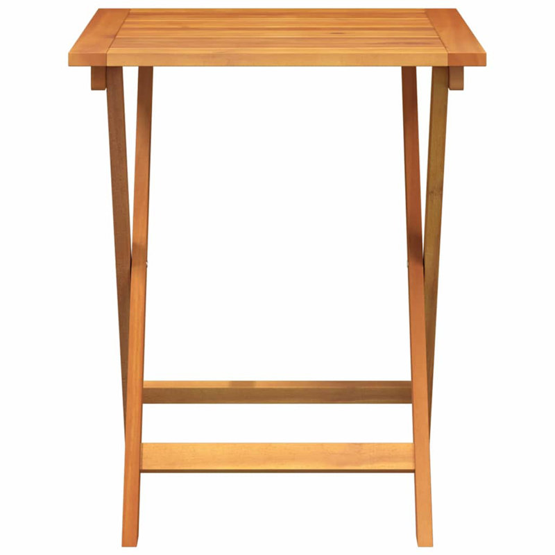 vidaXL Garden Table Folding Natural Solid Acacia Wood Outdoor Foldable Patio