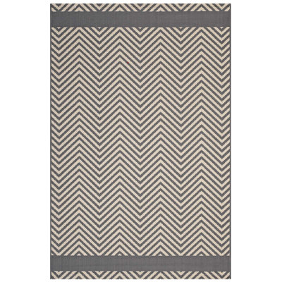 Modway Optica Chevron with End Borders Indoor and Outdoor Area Rug
