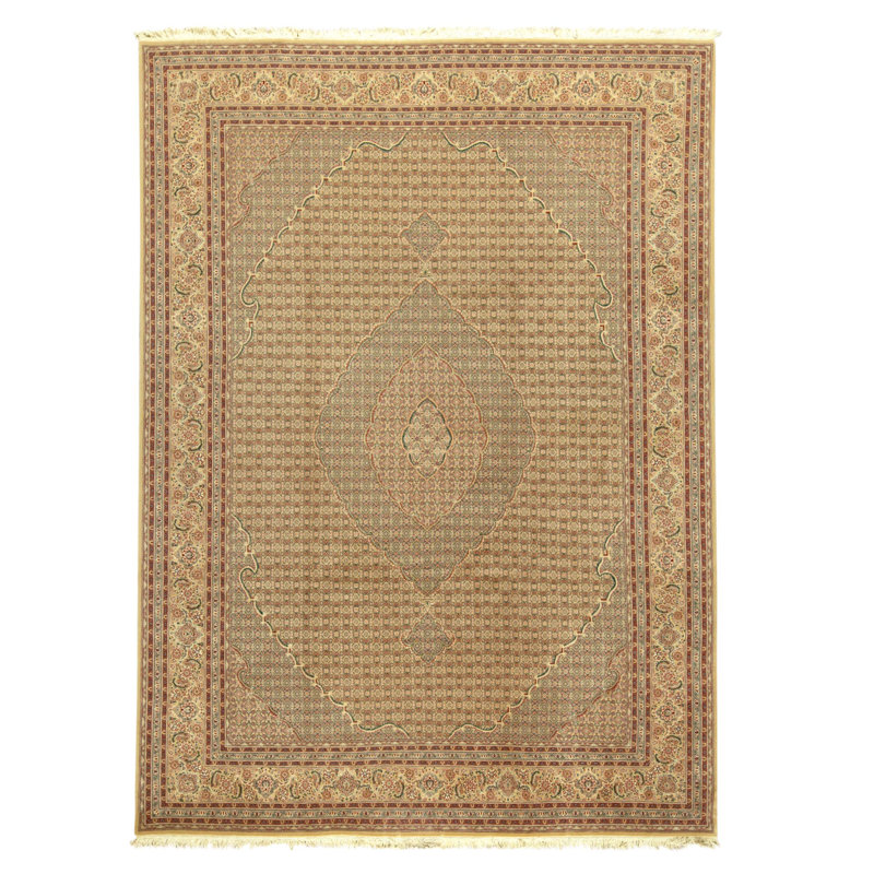 Tapis doré de haute qualité noué à la main