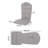 Outdoor CHAIR / Back Cushion,GREY-60508615