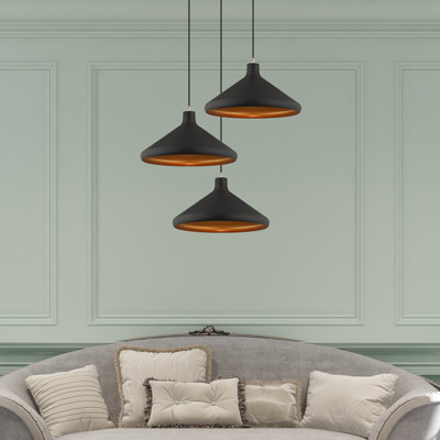 Schultz Metal 1-Light Single Dome Pendant with Adjustable Hanging Height