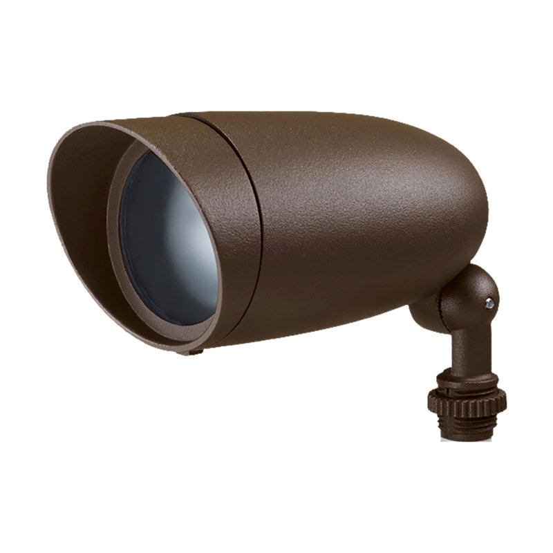 Nuvo 60 Degree Integrated LED Landscape Metal Flood Light, Bronze, 4" H x 2.88" W x 6.25" D, 9W