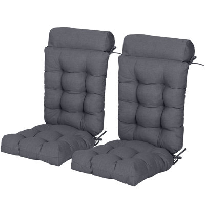 Ensemble de coussins de chaise d'extérieur à haut dossier