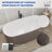 59'' x 28'' Brown Freestanding Soaking Acrylic Bathtub with Chrome Drain