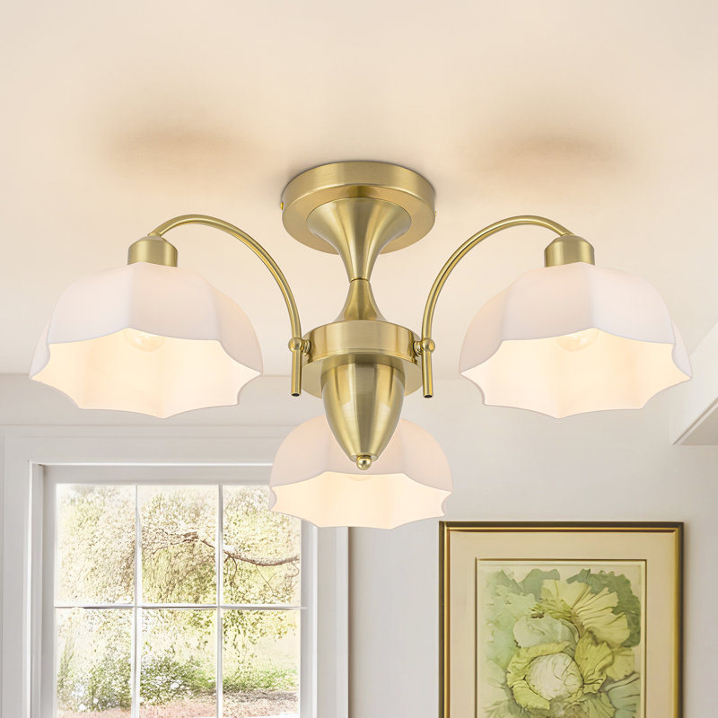 Plafonnier semi-encastré 3 lumières