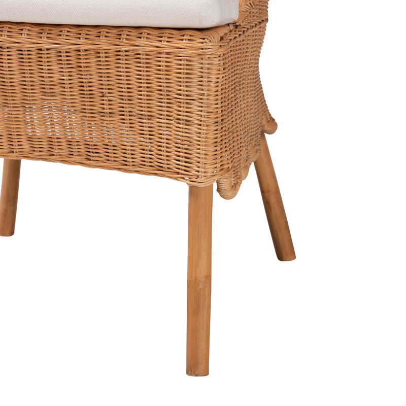 Bunow Bohemian Braided Honey Rattan Dining Chair