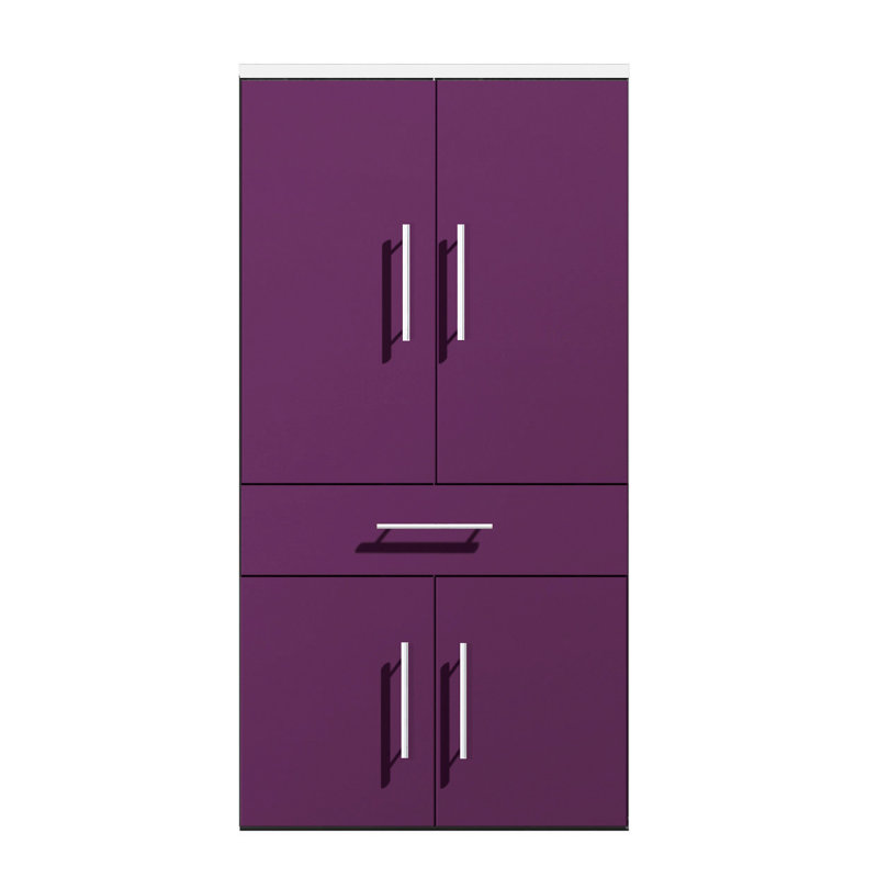 Impuls Bathroom Storage, White/Blackberry