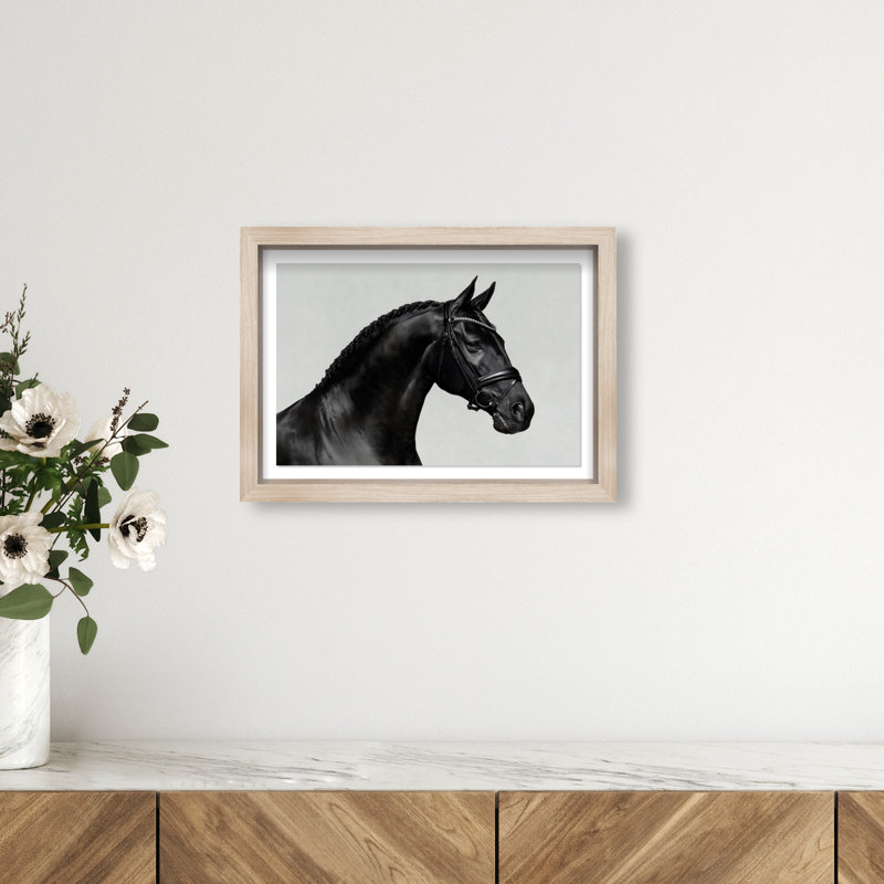 Midnight Majesty I Framed Graphic Art, 11.5"H x 16.5"W, Natural Oak Shadowbox