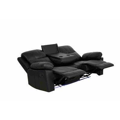 Reclining Sofa W/drop-down Table W/led