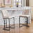 Upholstered Bar Stools Set of 2 with Sturdy Metal base and Button-Tufted Backrest-569074337