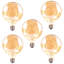4W G125 Amber Globe LED Bulb E27 Edison Screw Spiral Filament Warm White 2700K Non-Dimmable Flicker-Free