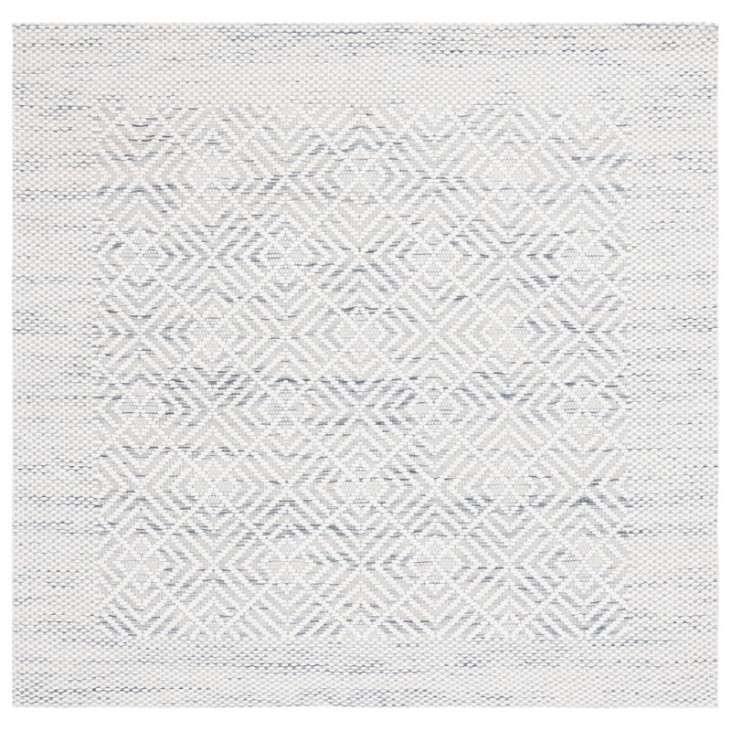 Demekia Hand Woven Performance Geometric Rug, Square 6'