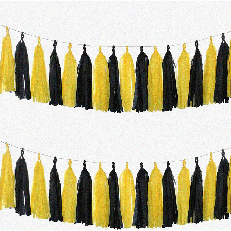 White Felt Snowflake Garland 2 Pack