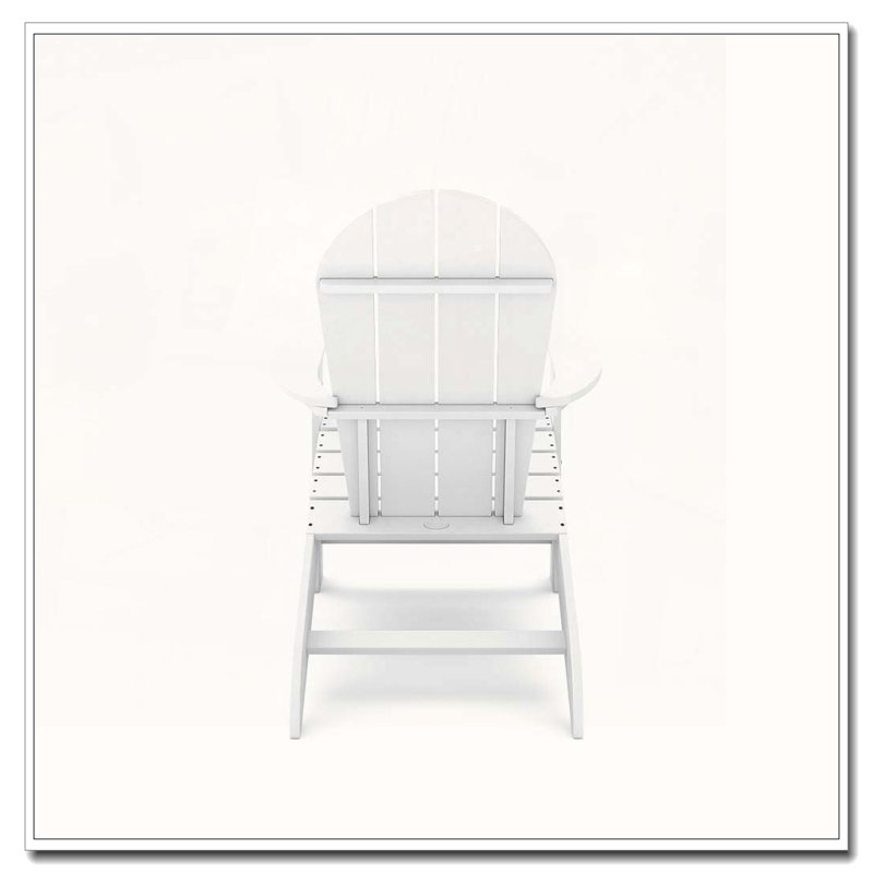 Premium HDPE Poly Lumber Adirondack Chair, White