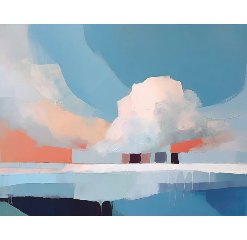 "Paysage 32" sur toile, H 26 po x l 32 po