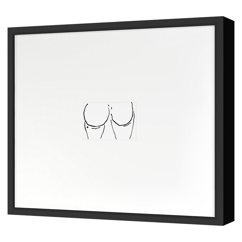 «Booties 5» par Kate Roebuck - Peinture à cadre unique, Noir