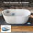 KAKUSIGA 55 inch freestanding solid surface soaking bathtub for bathroom