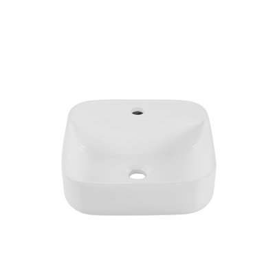 Ceramic Bathroom Countertop Washbasin - Stain- Surface White Finish Basin And Functional