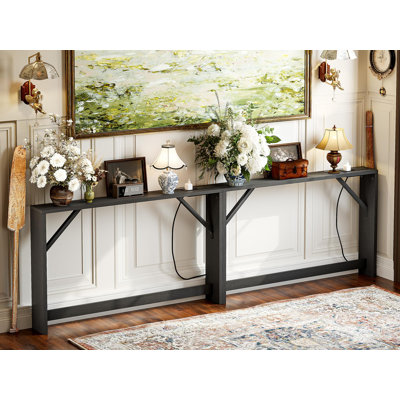 5.9 Inch Narrow Console Table with Power Outlet