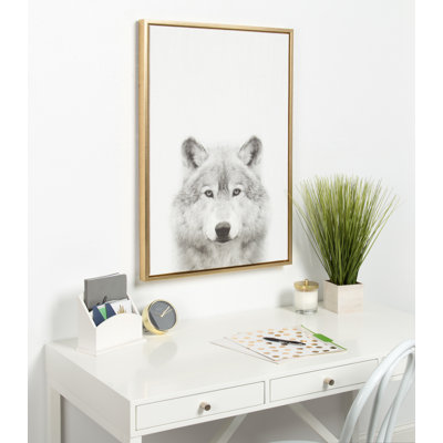 «Wolf» par Simon Te of Tai, reproduction d'art sur toile encadrée