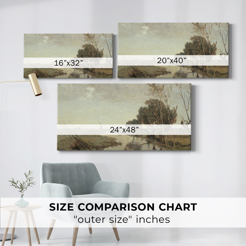 Série paysage - MGLVI - Toile tendue avec châssis - Prêt à accrocher, H 20 po x l 40 po