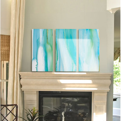 « côtier abstract i », reproduction d’art à multiples images sur toile