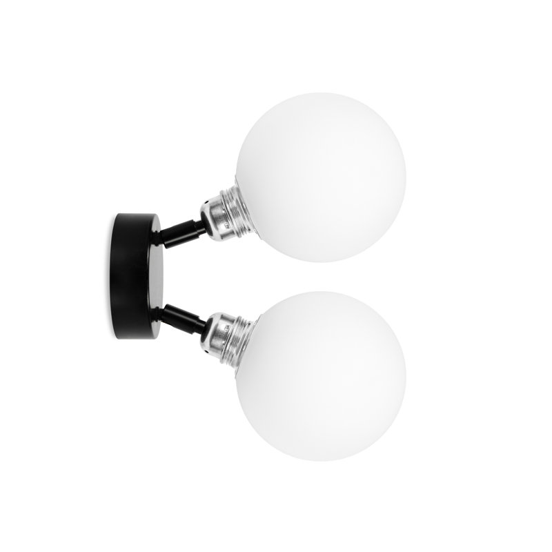 Ruithero Armed Sconce, Nickel/Black