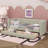 Twin Size Corduroy Daybed With Two Drawers And Wood Slat-734854030