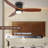 42" Solid Wood Smart Ceiling Fan With Lights