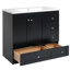 Meuble-lavabo sophistiqué avec rangement abondant et design élégant-488690744