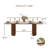 Noaah 71'' Modern Dining Table for 6, Travertine Texture Stone Tabletop, Wood Legs with Solid Wood Veneer-924657656-924657657