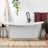 Dorset 66" Cast Iron Soaking Double Slipper Freestanding Tub with Drain and Overflow-102793539