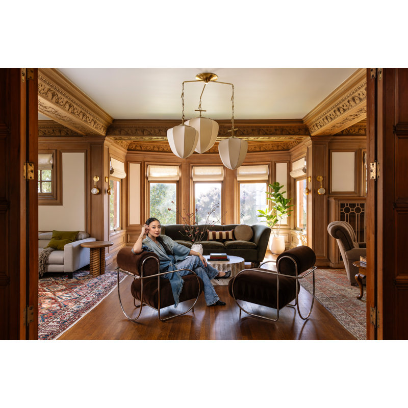 Riviere Light Integrated LED Chandelier by Noz Nozawa for Corbett Lighting, 77.5" H x 40" W x 40" D