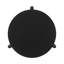 Table basse ronde en bois, noire