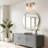13.56 in. 2-Light Brushed Nickel Dimmable Bathroom Vanity Light with Clear Glass Shades for Small Spaces-59132965-59132966