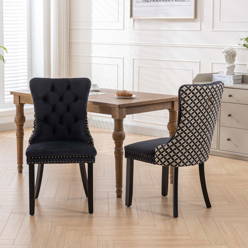 Ensemble de 2 chaises de salle à manger Modern, Noir