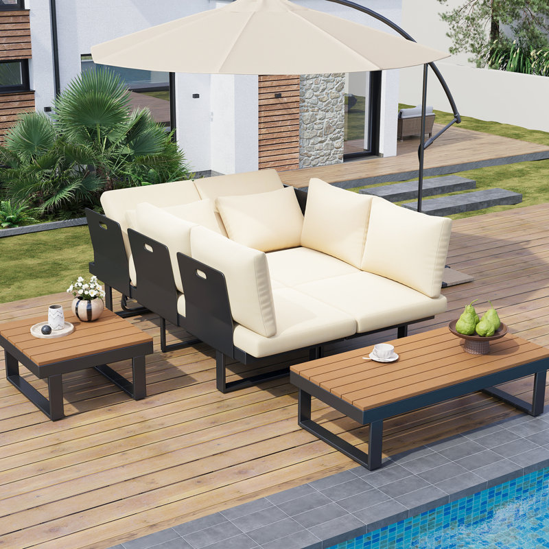 Ensemble de conversation pour canapé modulaire d'extérieur