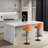 Adjustable Height Bar Stools, Modern Faux Leather 360° Swivel Chairs With Backrest For Kitchen Or Dining-1460101785