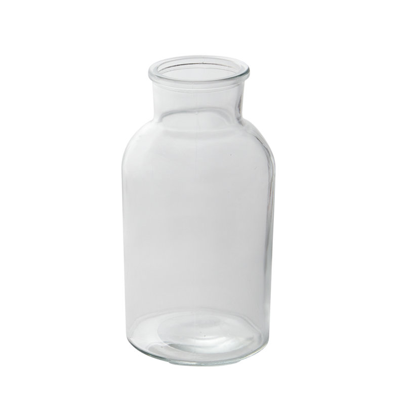 Glass Table Vase, 6.25" H x 3.25" W x 3.25" D
