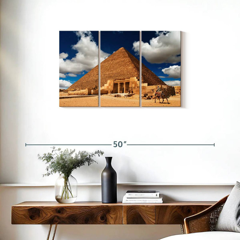 Adella Egyptian Pyramid, 20" H x 33" W