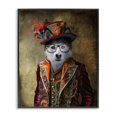 «Husky Dog» éclectique, giclée par Karen Burke