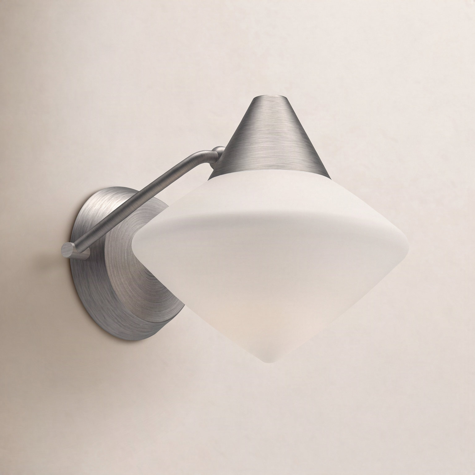 Orrin Single Frosted Bath Sconce, Brushed Nickel