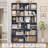 Kirklyn 73" H Standard Storage Bookcase with Doors and 8 Open Shelves, Modern Wood Organizer-115842680