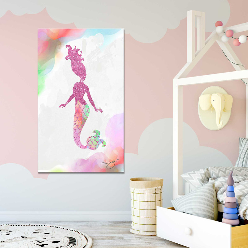 «Mermaid 2 (Vertical)» par Jodi - impression, Toile tendue, H 40 po x l 24 po x P 1,5 po