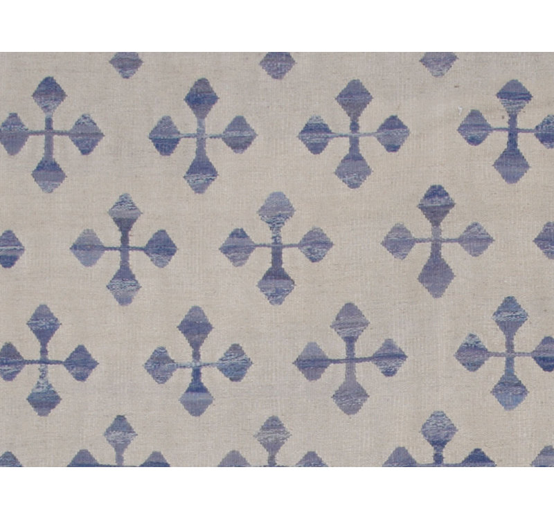 Geometric Area Rug in Blue/Beige
