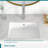 21"L x 14"W White Ceramic Rectangular Undermount Bathroom Sink with Overflow-125359762-125359767