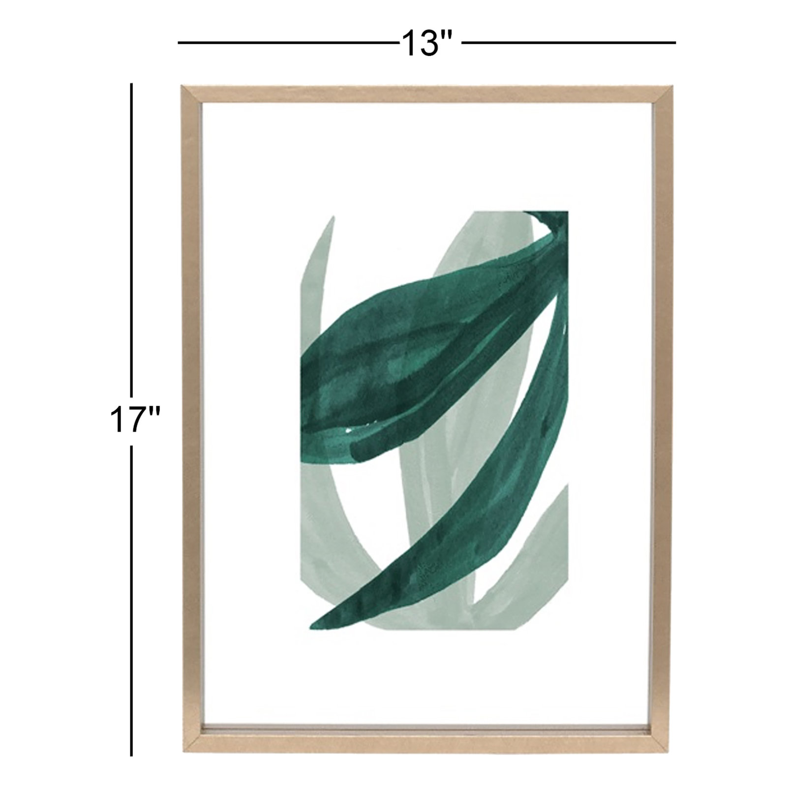 Cosima Gold Wood Floater Picture Frame, 17" H x 13" W x 1.5" D